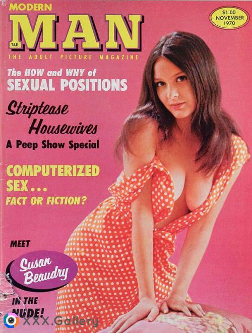 Susan Beaudry, As The Uncovered Covergirl, Modern Man Magazine, November 1970.