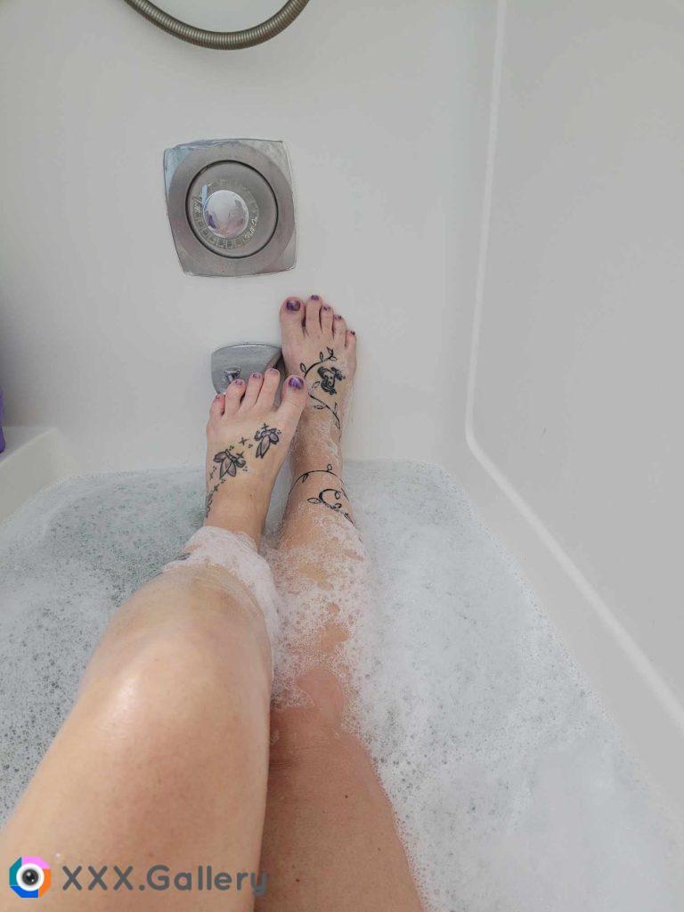 A relaxing bath last night