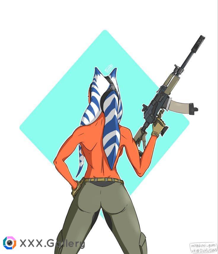 Ahsoka with a gun (dicksi_guns)