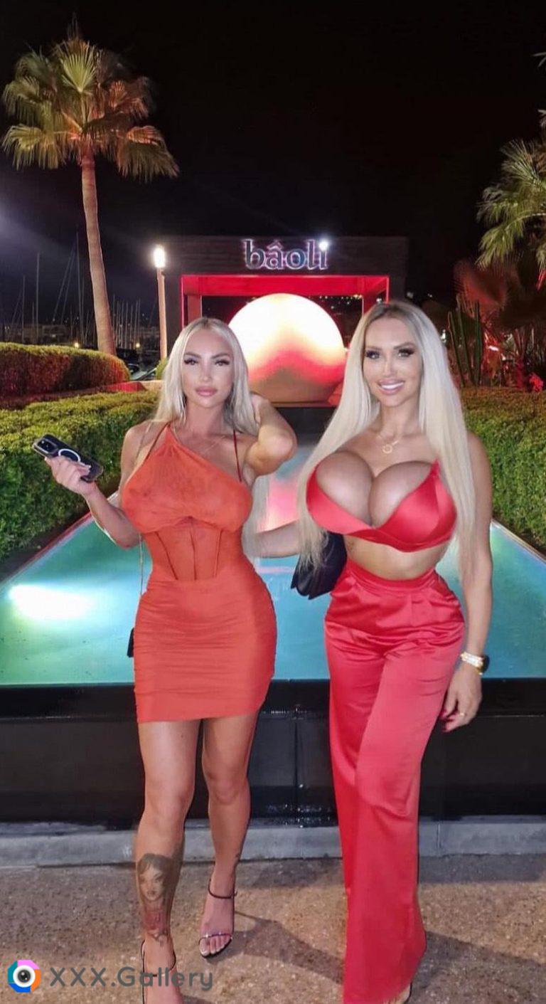 Someone didn't get the memo about having her tits exposed at all times. Lucky her Bimbo-pal did.