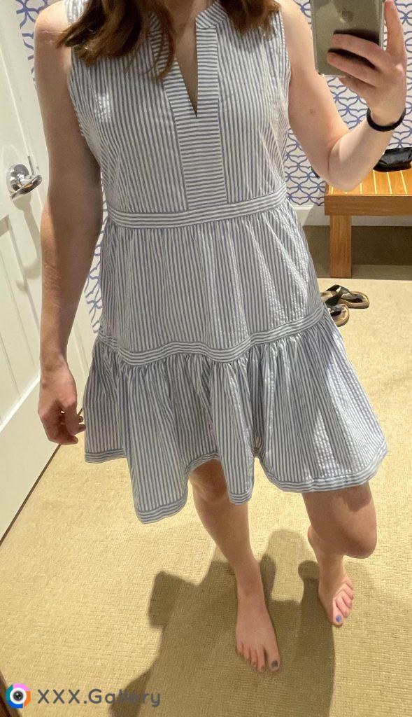 Trying on this dress!