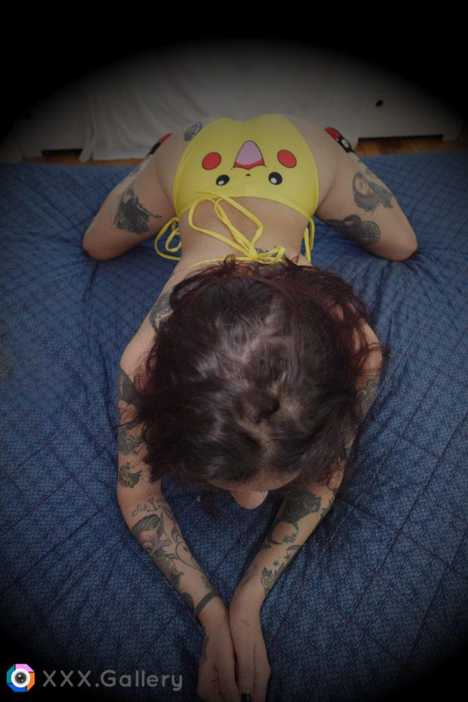 geeky af pikachu bikini i made my mom buy me back in the day!