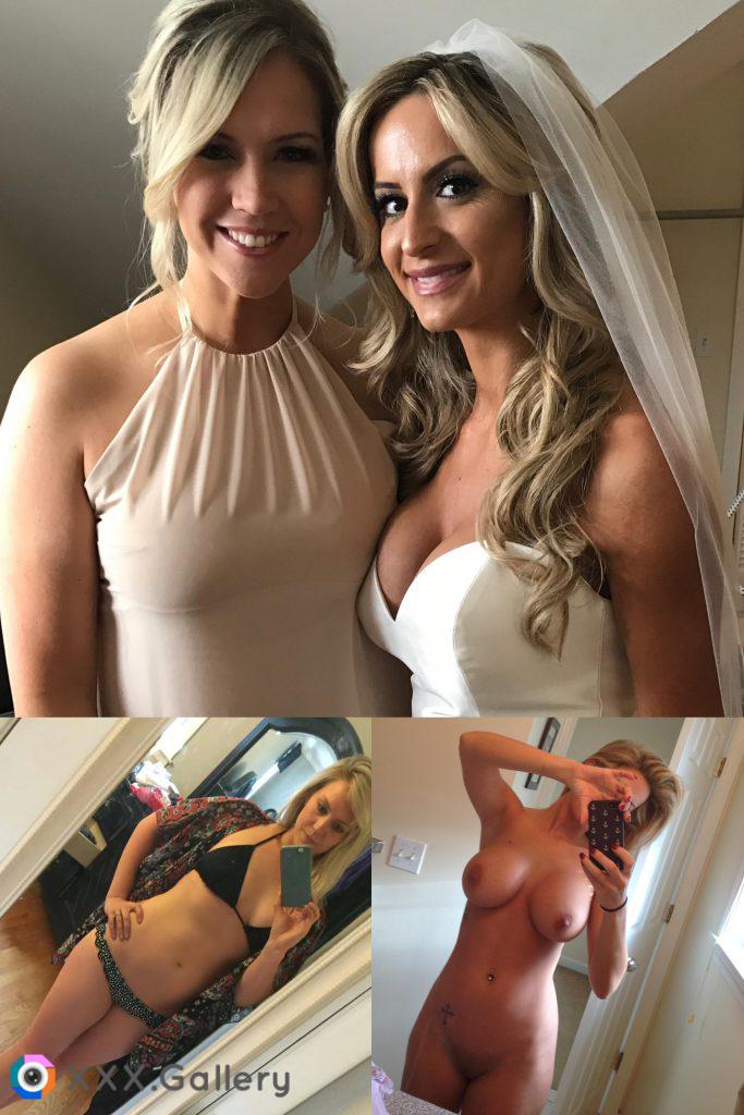 Bride and bridesmaid selfies