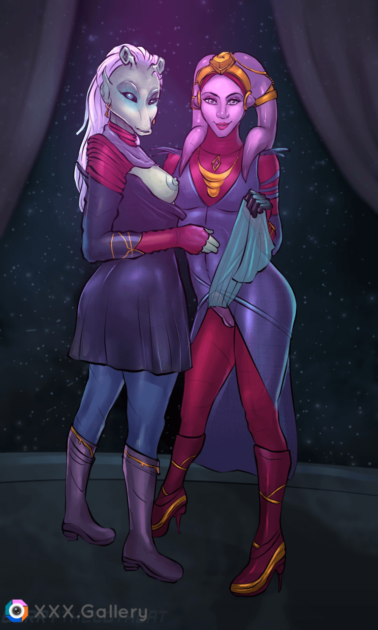 Rodian musician Ouannii and Twi’lek singer Gaya from The Halcyon (Berrythelothcat)