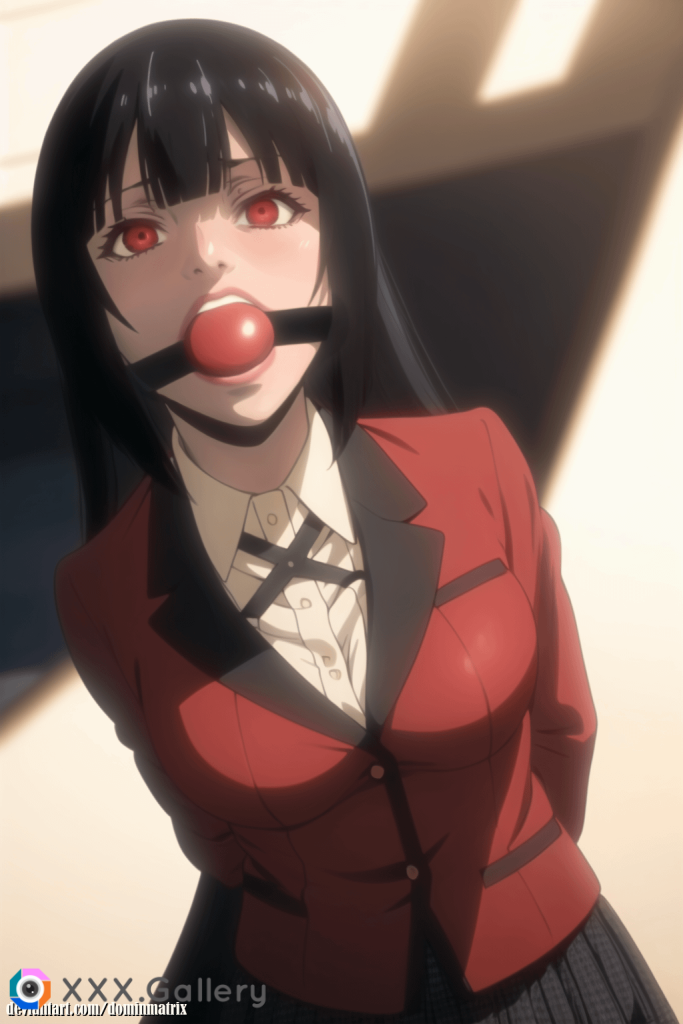 Yumeko Jabami enjoying her Ball Gag