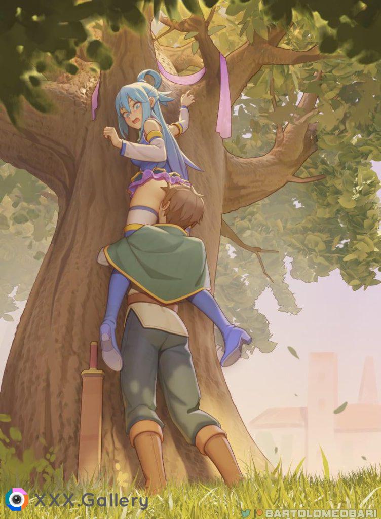 Aqua Stuck In A Tree