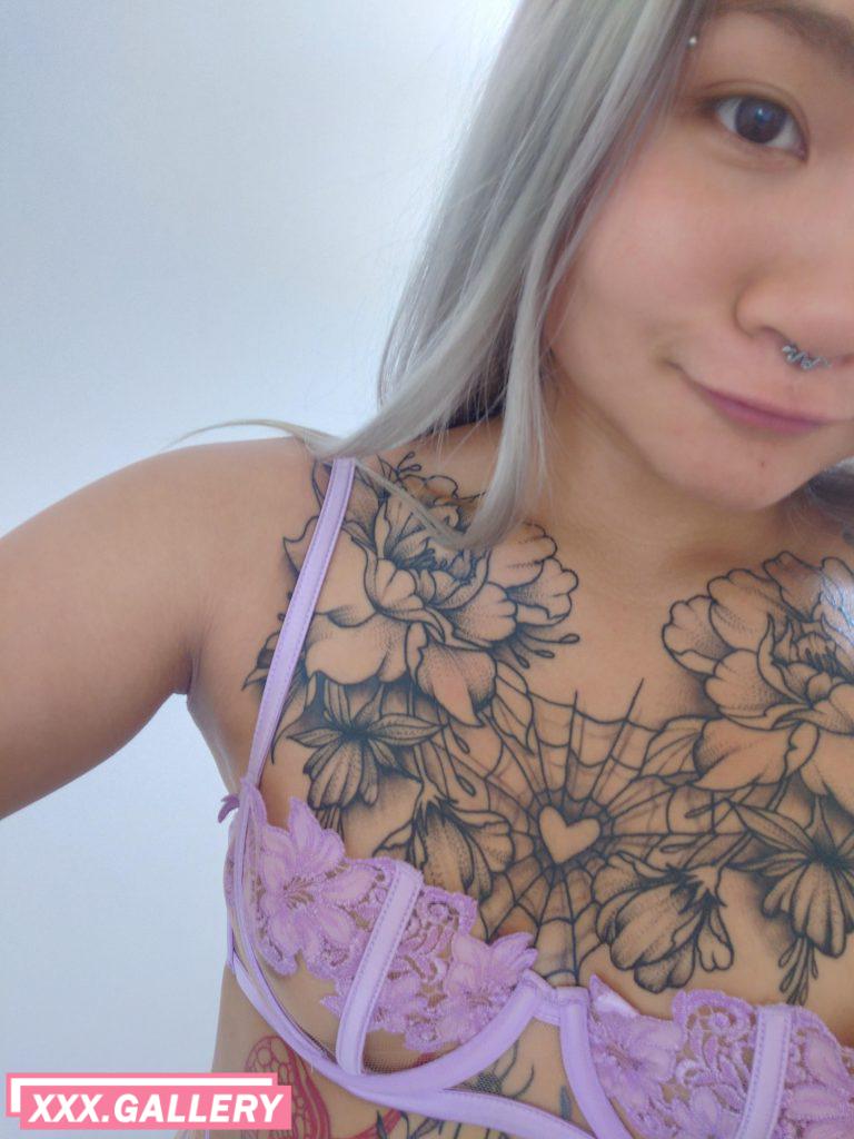 Lilac lingerie + tattoos is such a vibe