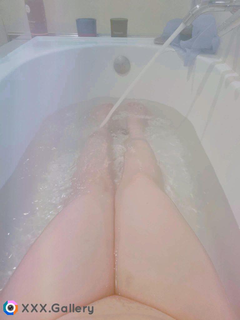 Warm bath to begin my little solo spa and pedicure day!