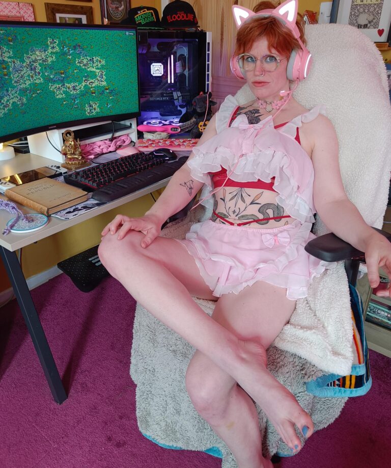 This is me sat on my kickass PC developing a game based on Plato. Switch, WWE merch, and antique book in shot, does it get more geeky?