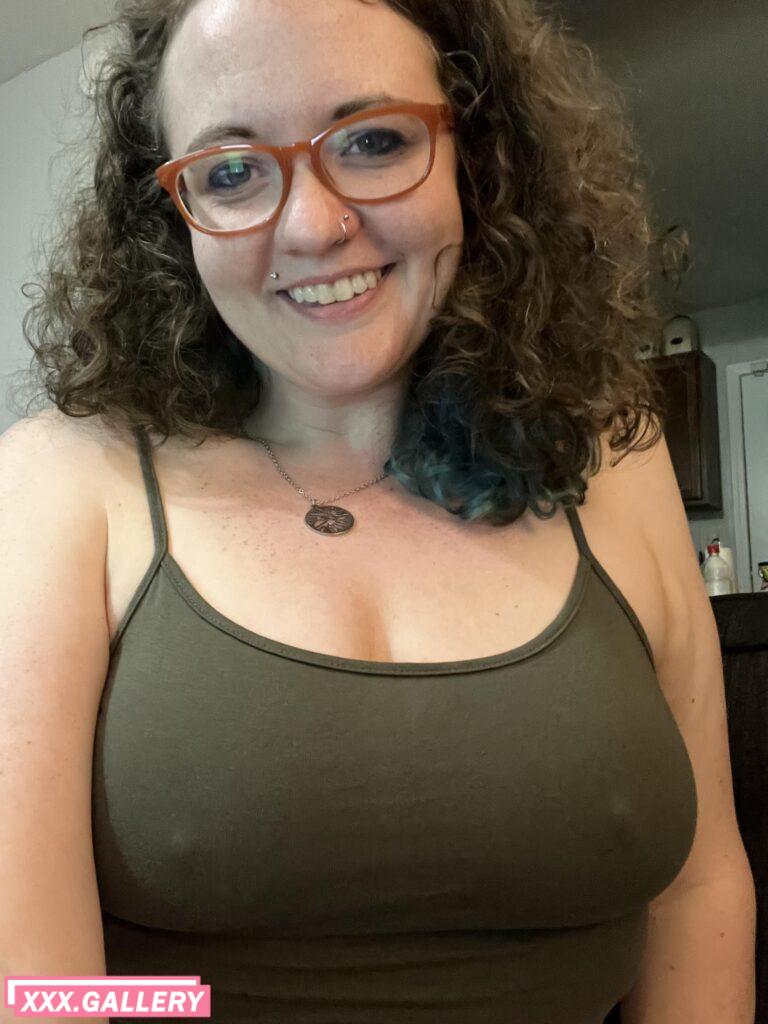 Tight tank top = no bra needed