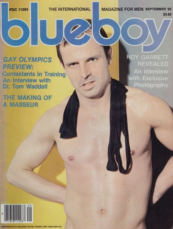 Roy Garrett on the cover of Blueboy [Sept 1982]